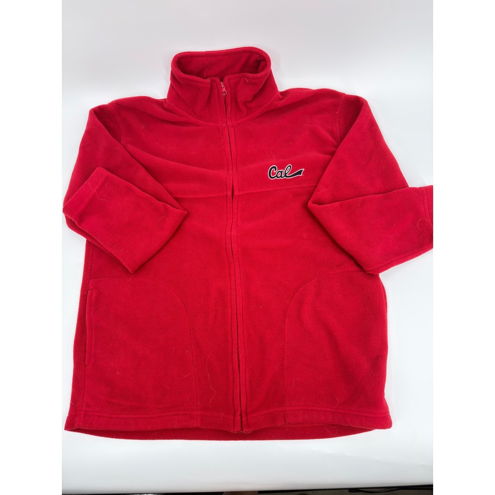 Weatherproof Fleece Jacket Cal Berkeley 90s Women Medium Red Full Zip Outerwear